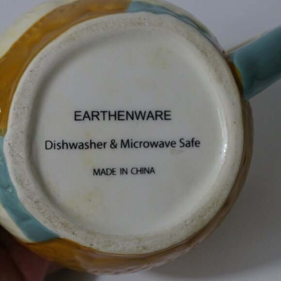 Earthenware 3D Owl Mug Cup Coffee Tea Hot Cocoa Brown Tan 3 inch Tall - Picture 4 of 5